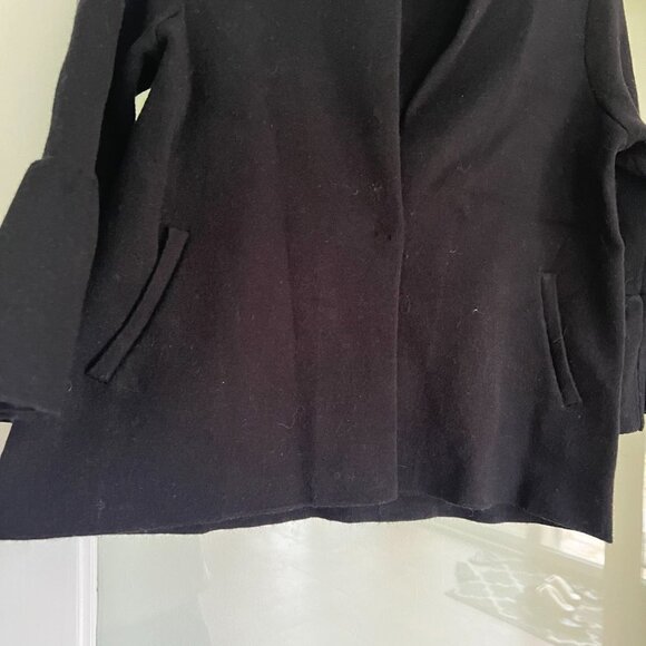 Anthropologie Black Cape Jacket Bell Sleeve Black Women's NWOT JB - Picture 3 of 5